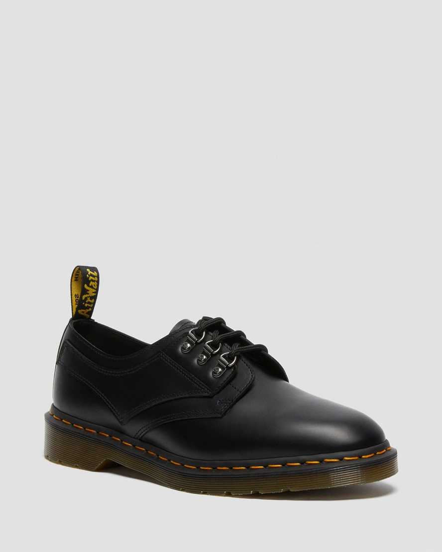 Dr Martens Oxford Shoes Men's 1461 Verso Smooth Leather Black | Malaysia 72894-SLNU